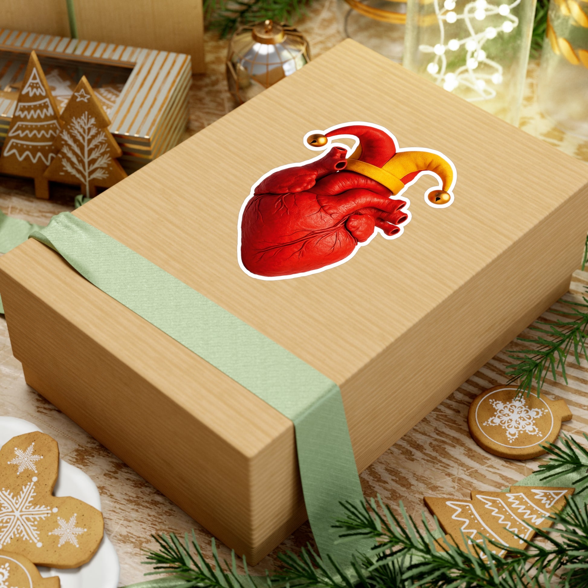 Stilvoller Vinyl-Aufkleber – Künstlerischer Herz-Kasper für Laptop, Journal, Scrapbooking, Deko & Geschenke