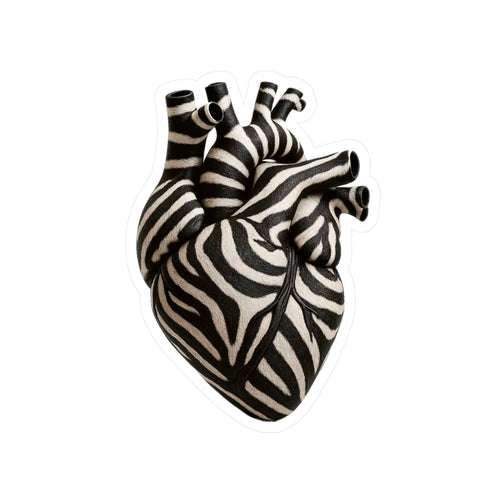 Copy of Stilvoller Vinyl-Aufkleber – Künstlerisches Zebra-Herz für Laptop, Journal, Scrapbooking, Deko & Geschenke